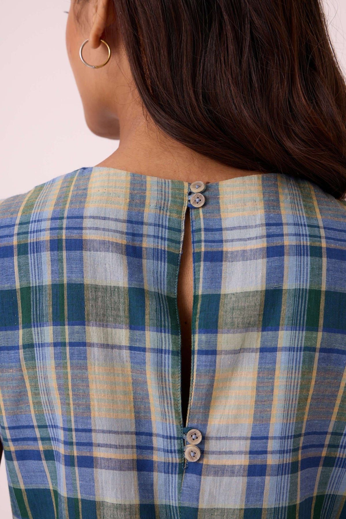 Julia Blue Handwoven Dress - image 9
