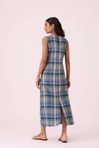 Julia Blue Handwoven Dress view 10