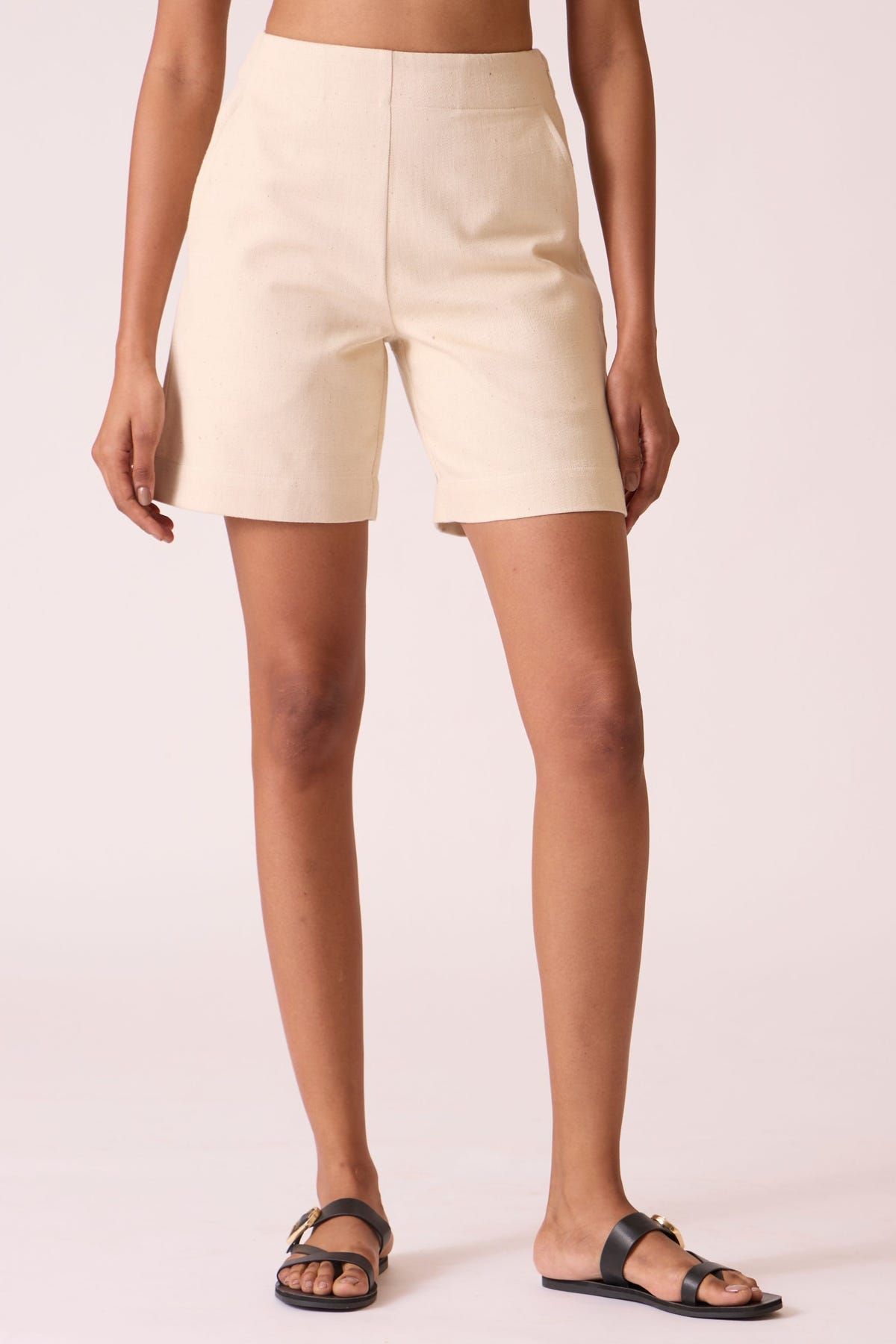 Huruka Handwoven Denim Shorts - image 1