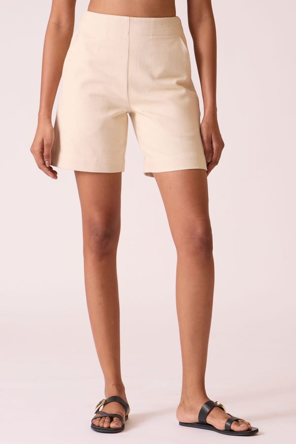 The Summer House — Huruka Handwoven Denim Shorts