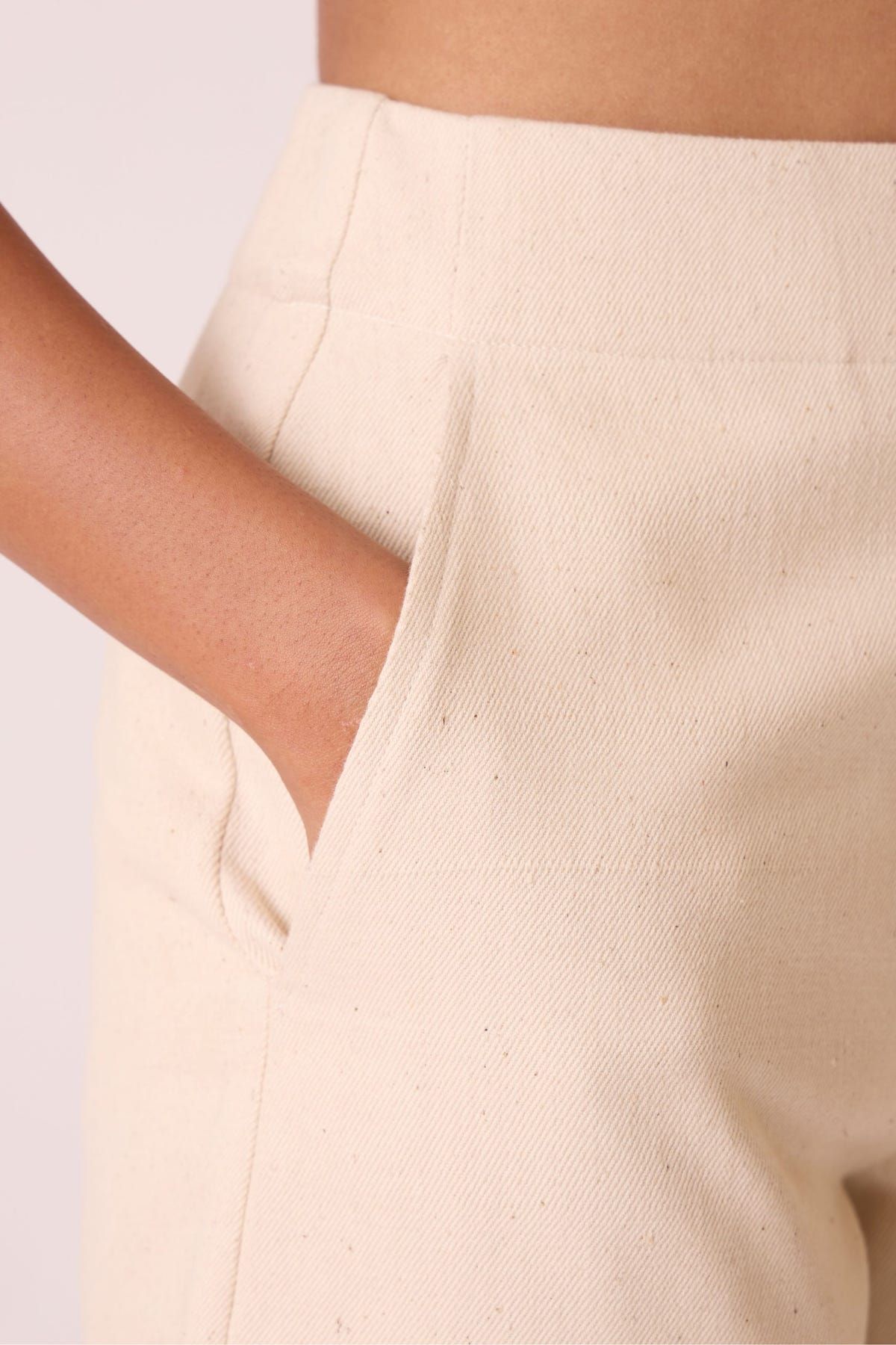 Huruka Handwoven Denim Shorts - image 4