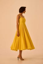 Manoor Yellow Organic Cotton Dress view 1
