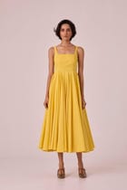 Manoor Yellow Organic Cotton Dress view 2