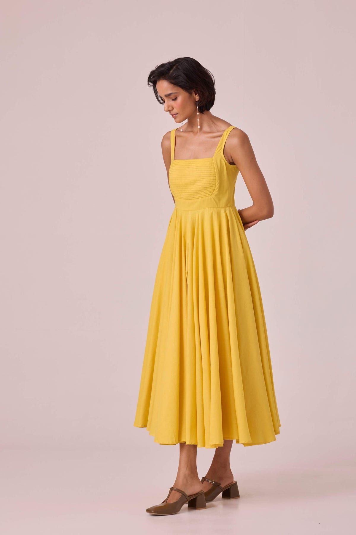 Manoor Yellow Organic Cotton Dress - image 3