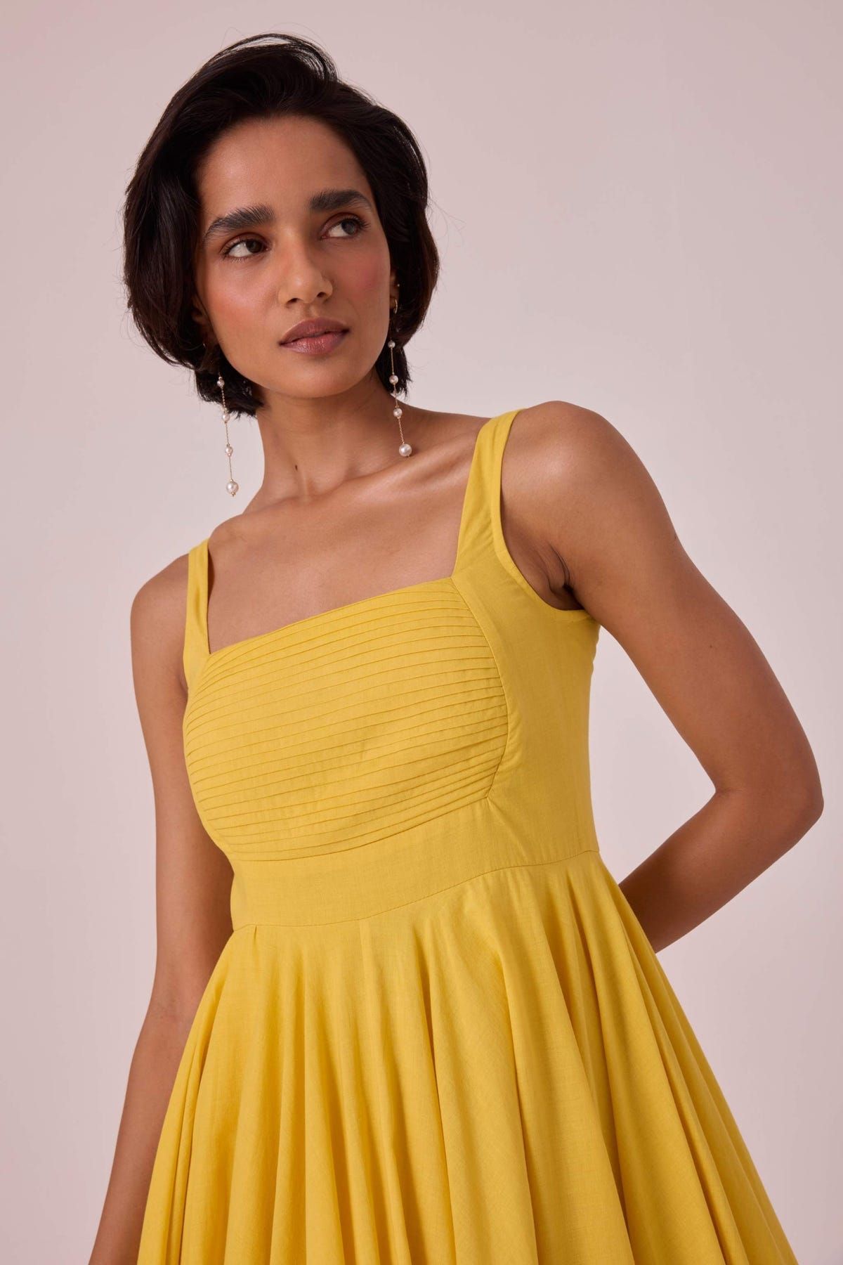 Manoor Yellow Organic Cotton Dress - image 4