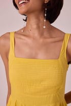 Manoor Yellow Organic Cotton Dress view 5