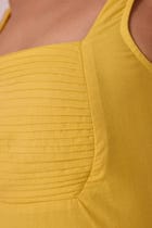 Manoor Yellow Organic Cotton Dress view 6