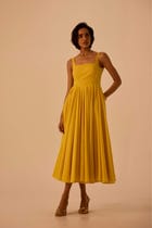 Manoor Yellow Organic Cotton Dress view 7