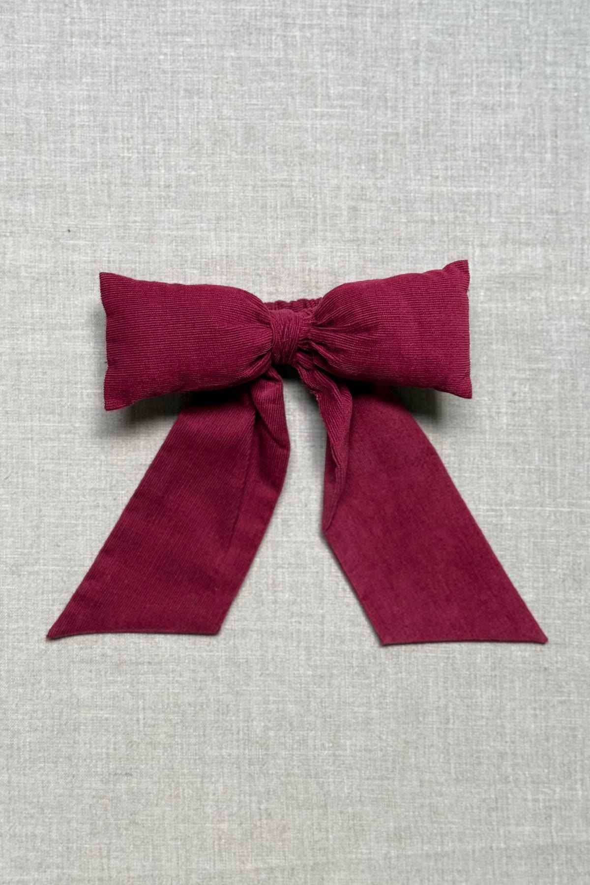 Cherry Corduroy Bow - image 2