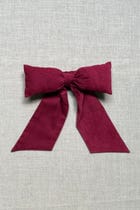Cherry Corduroy Bow view 2