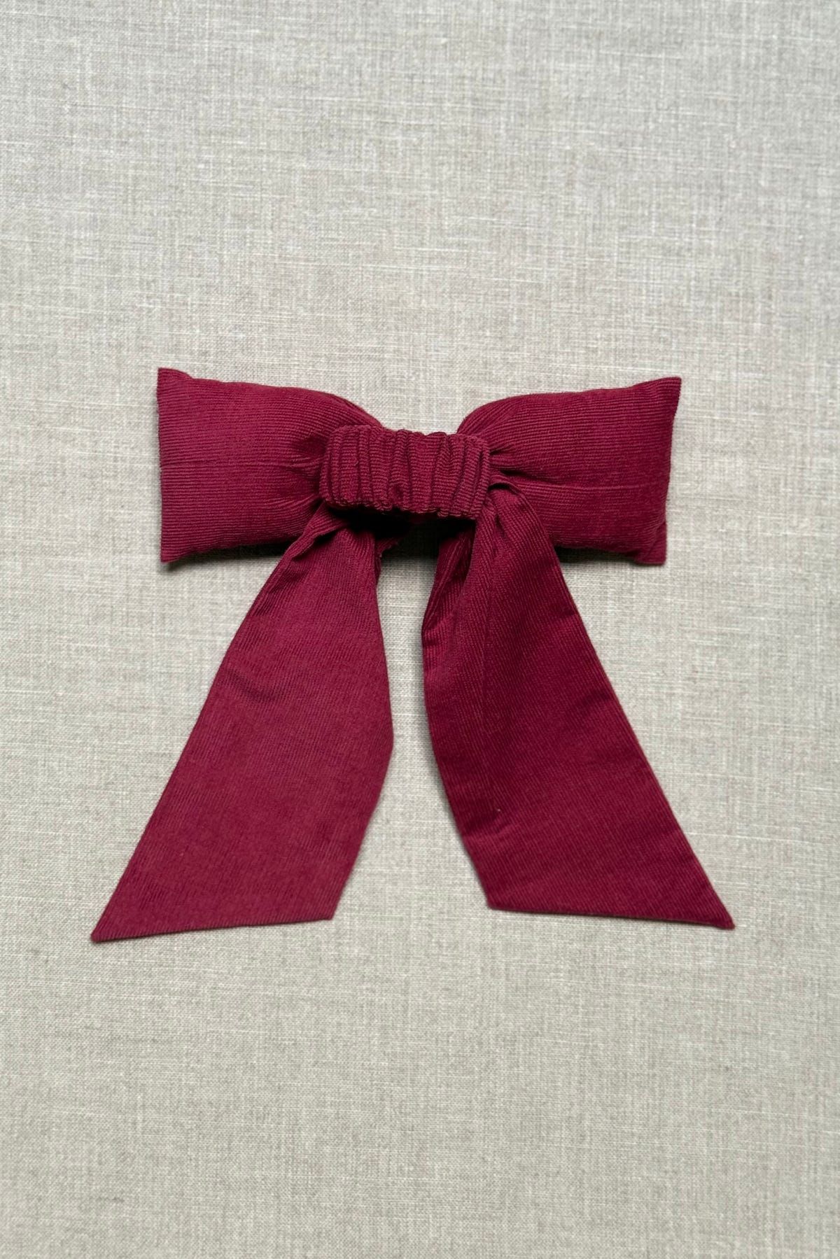 Cherry Corduroy Bow - image 3