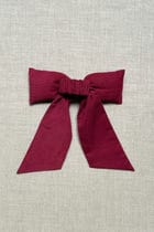 Cherry Corduroy Bow view 3