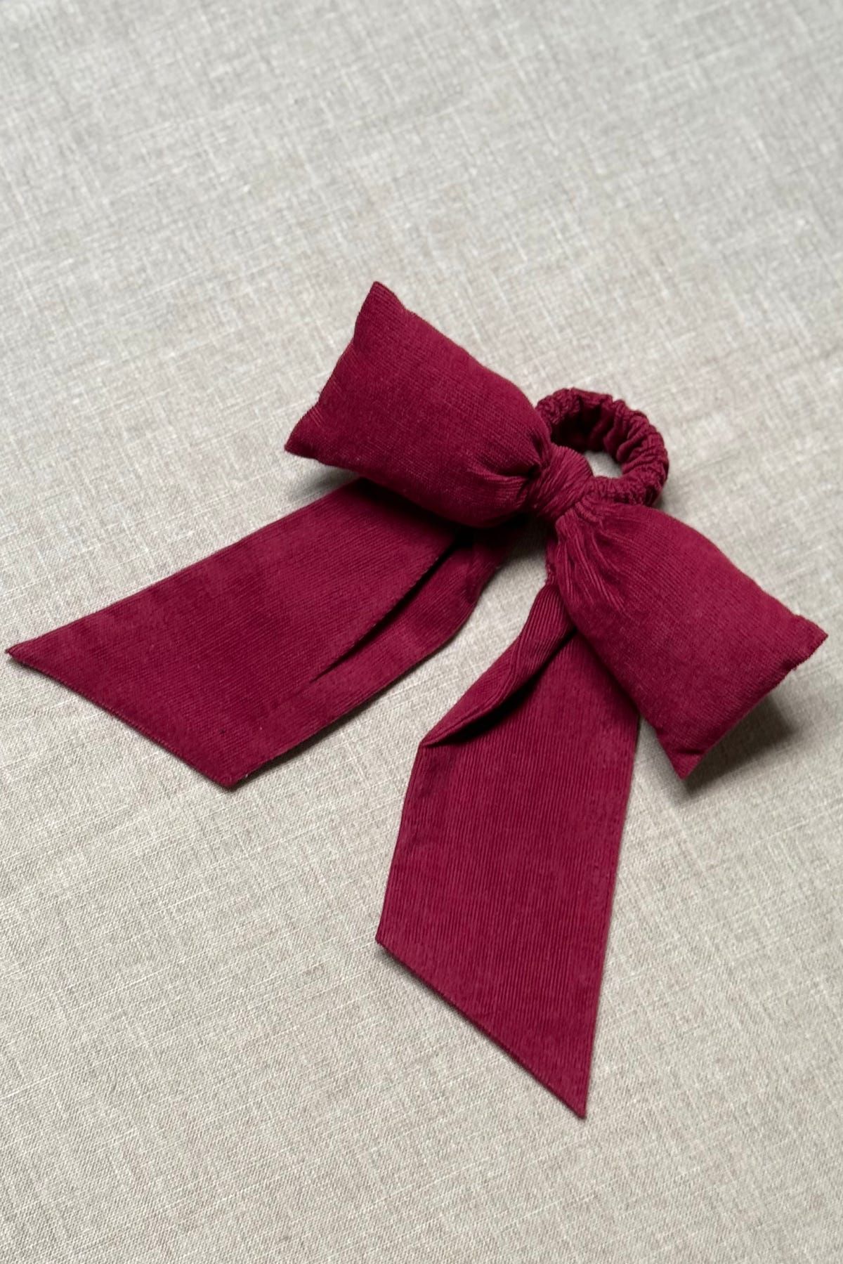 Cherry Corduroy Bow - image 4