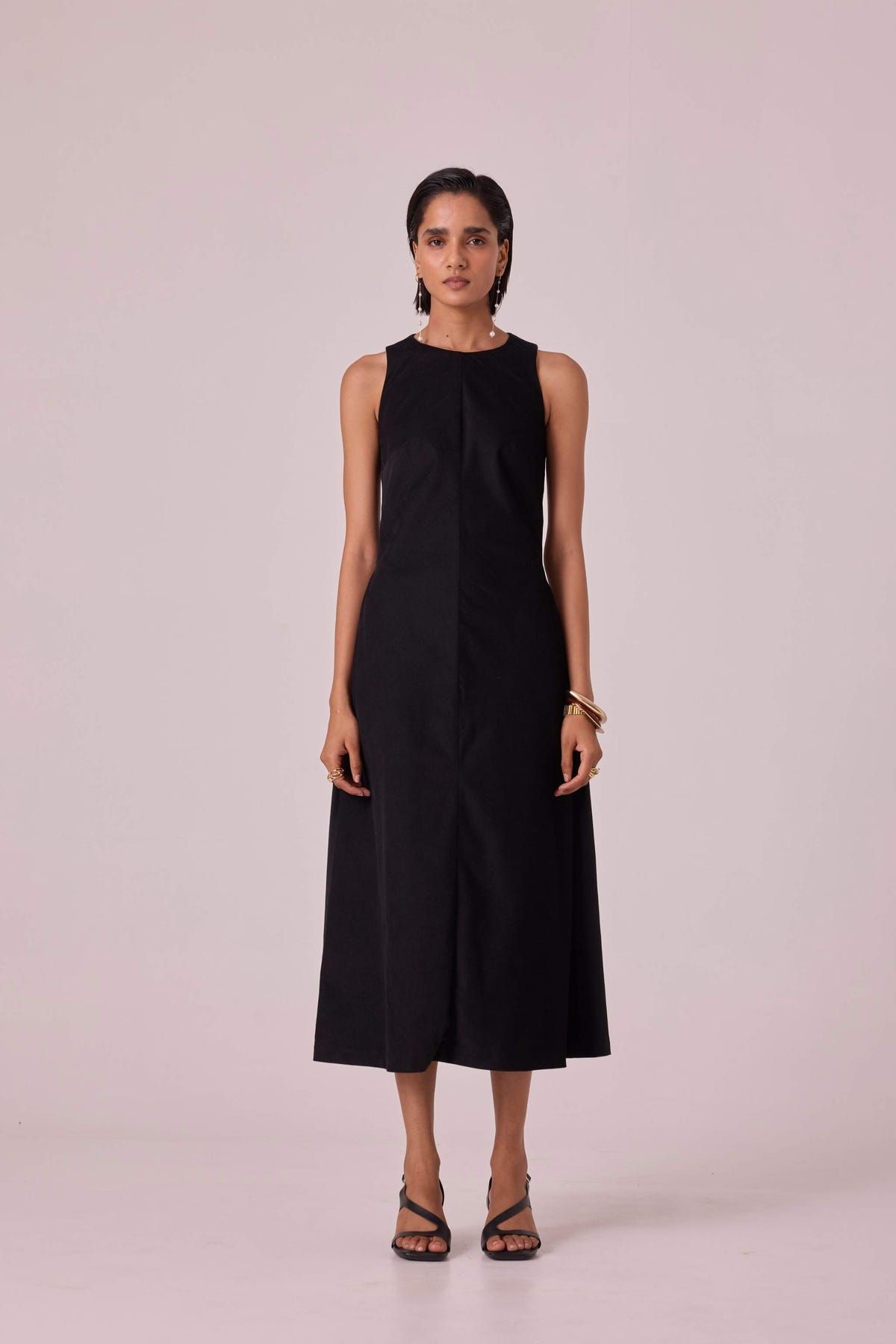 Sofia Black Needlecord Midi Dress - image 1