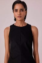 Sofia Black Needlecord Midi Dress view 4