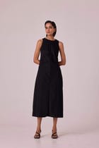 Sofia Black Needlecord Midi Dress view 6