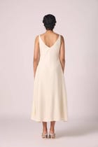 Spica Off White Silk Slip Dress view 14