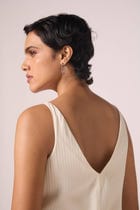 Spica Off White Silk Slip Dress view 2