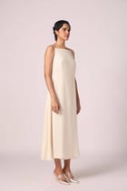 Spica Off White Silk Slip Dress view 4