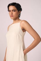 Spica Off White Silk Slip Dress view 9