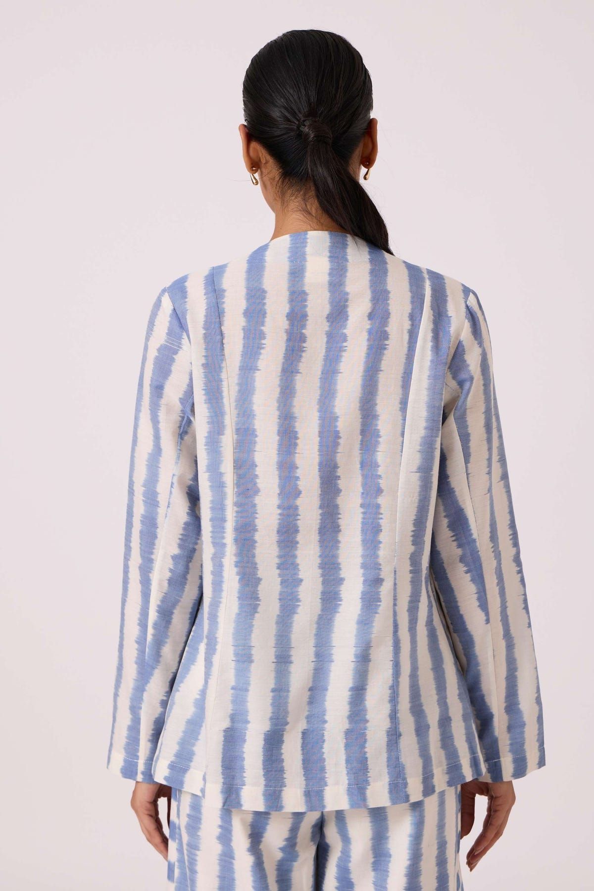Dimtri Blue Striped Ikat Jacket - image 12
