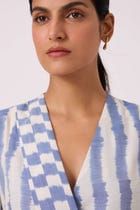 Dimtri Blue Striped Ikat Jacket view 4