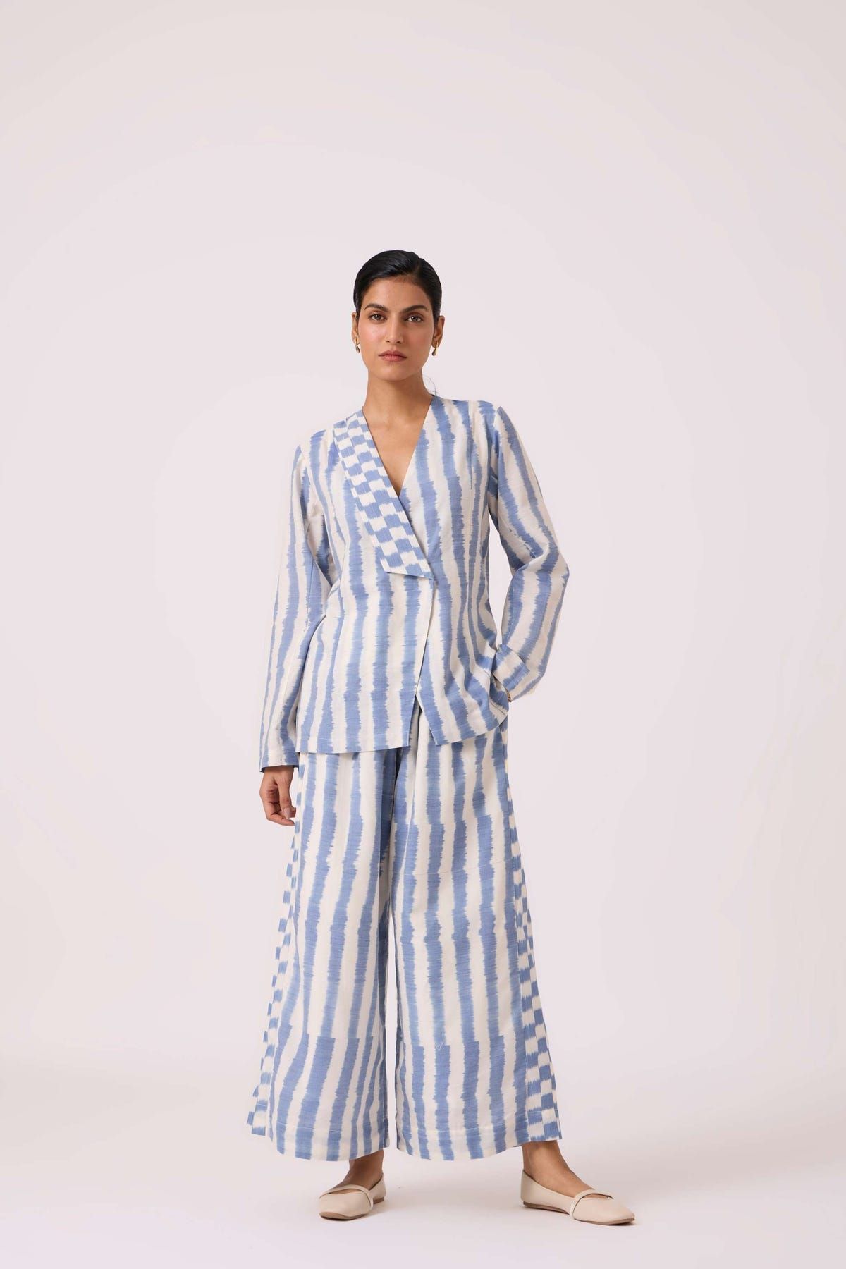 Dimtri Blue Striped Ikat Jacket - image 5