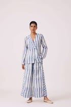 Dimtri Blue Striped Ikat Jacket view 5