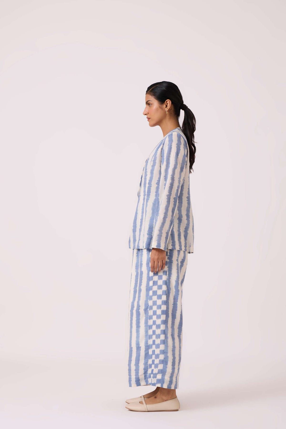 Dimtri Blue Striped Ikat Jacket - image 8