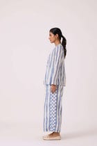 Dimtri Blue Striped Ikat Jacket view 8