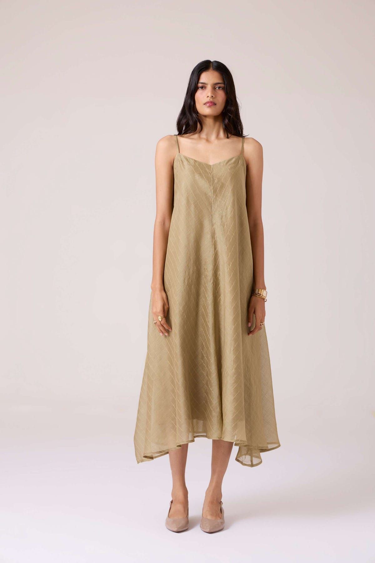 Jane Olive Handwoven Dress - image 1