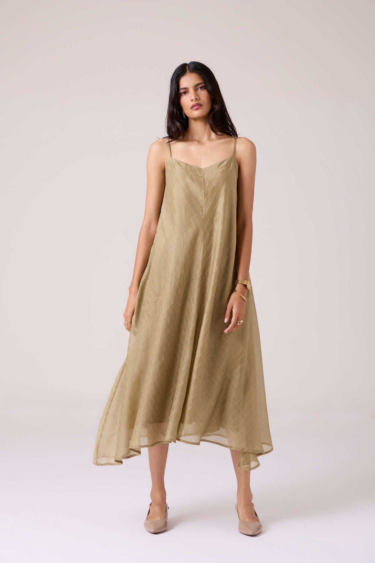 Jane Olive Handwoven Dress - image 3