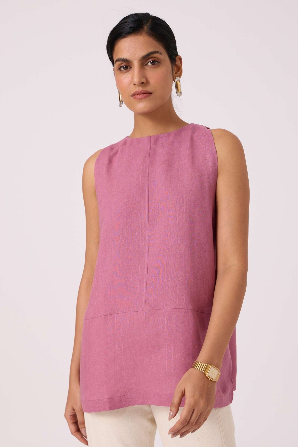 Eyre Lilac Linen Top - image 5