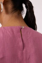 Eyre Lilac Linen Top view 6