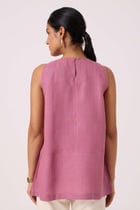 Eyre Lilac Linen Top view 7