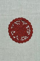 Maroon Cutwork Corduroy Coasters - Set of 2 view 4