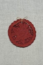 Maroon Cutwork Corduroy Coasters - Set of 2 view 9