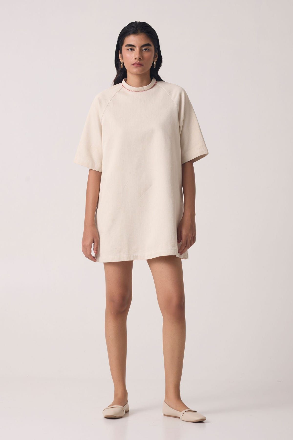 Soichi Off White Handwoven Dress - image 1