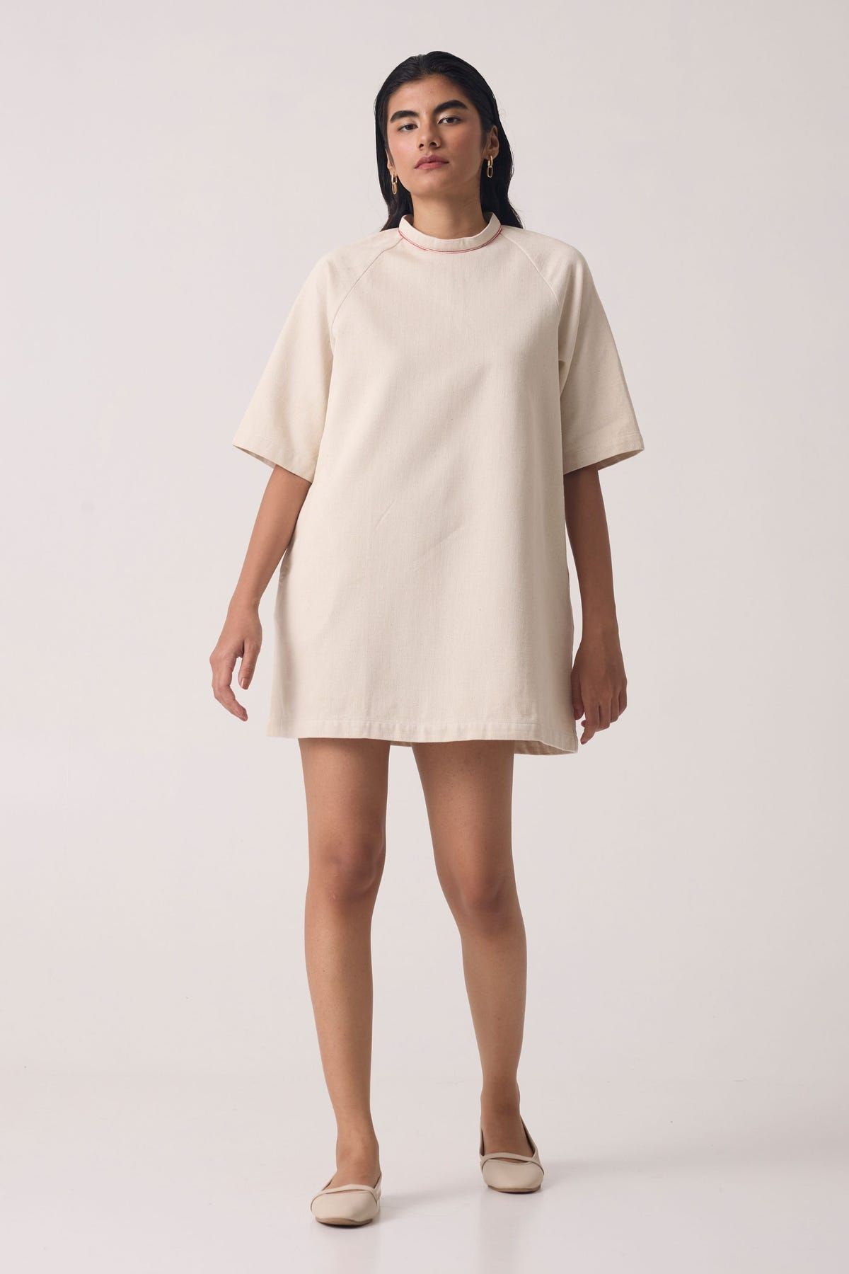 Soichi Off White Handwoven Dress - image 4