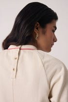 Soichi Off White Handwoven Dress view 7