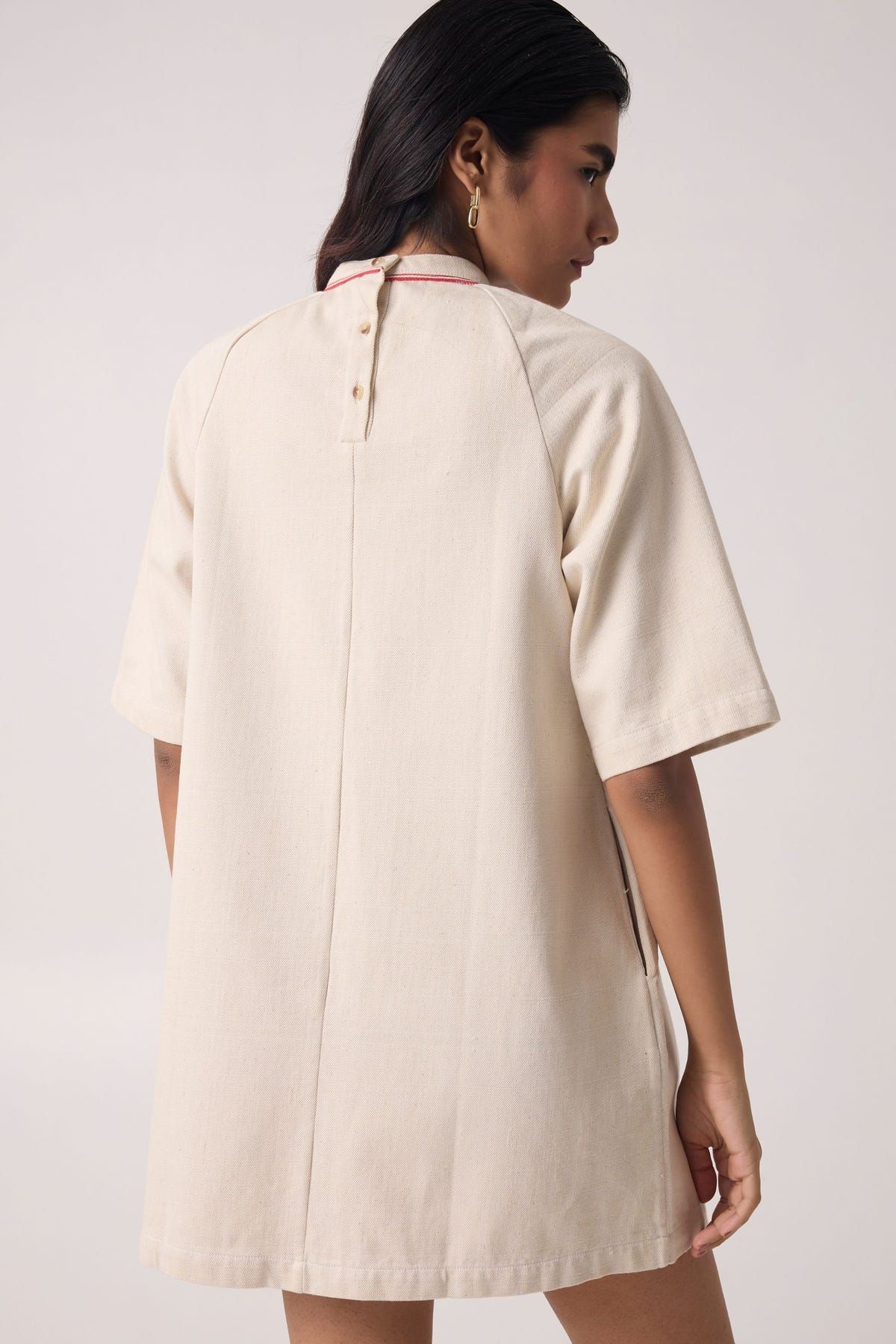 Soichi Off White Handwoven Dress - image 8