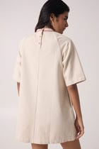 Soichi Off White Handwoven Dress view 8