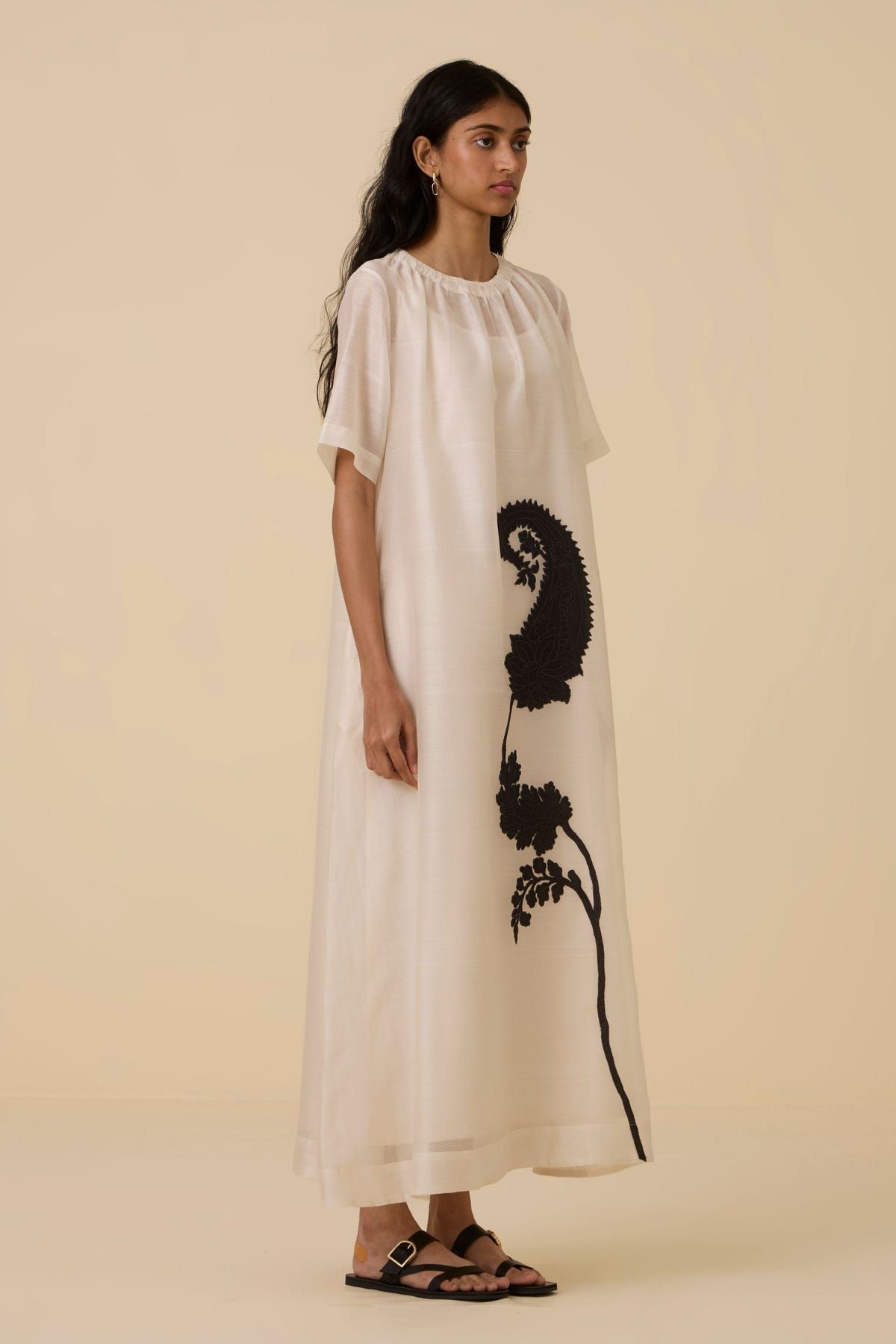 Cersei Paisley Embroidered Dress - image 2