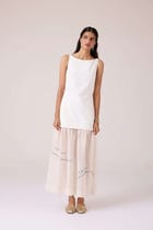 Astra White Embroidered Maxi Dress view 1