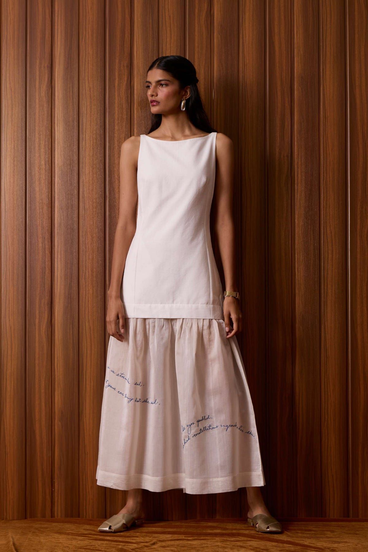 Astra White Embroidered Maxi Dress - image 16
