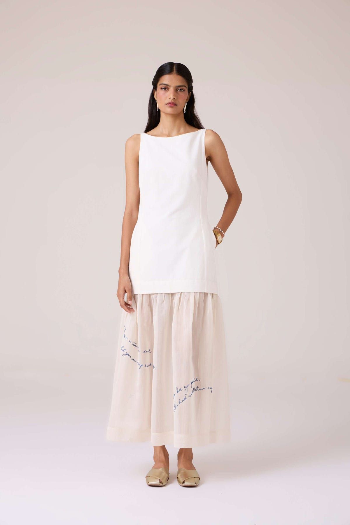 Astra White Embroidered Maxi Dress - image 7