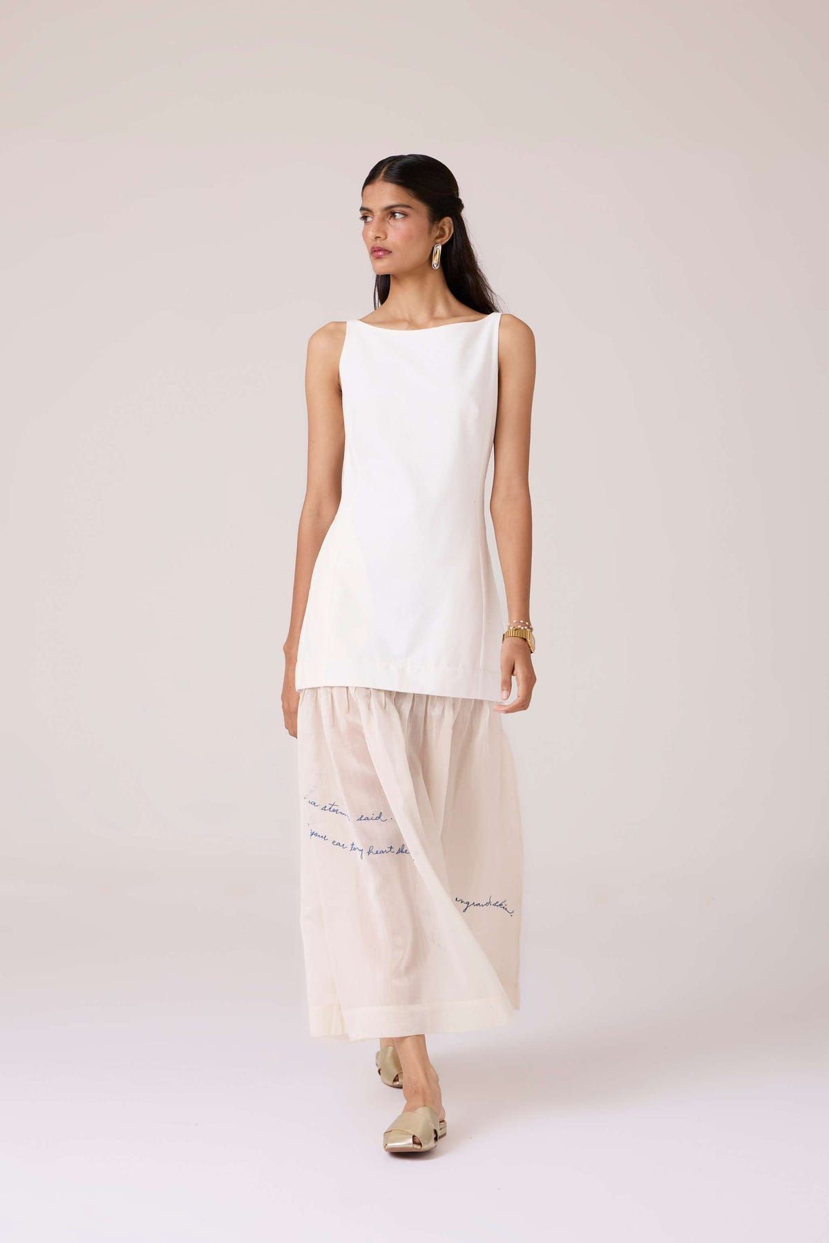 Astra White Embroidered Maxi Dress - image 8