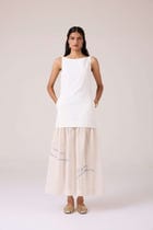 Astra White Embroidered Maxi Dress view 9