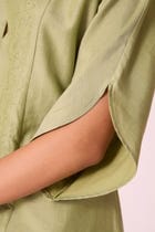 Volya Green Embroidered Dress view 12