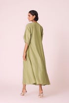 Volya Green Embroidered Dress view 14